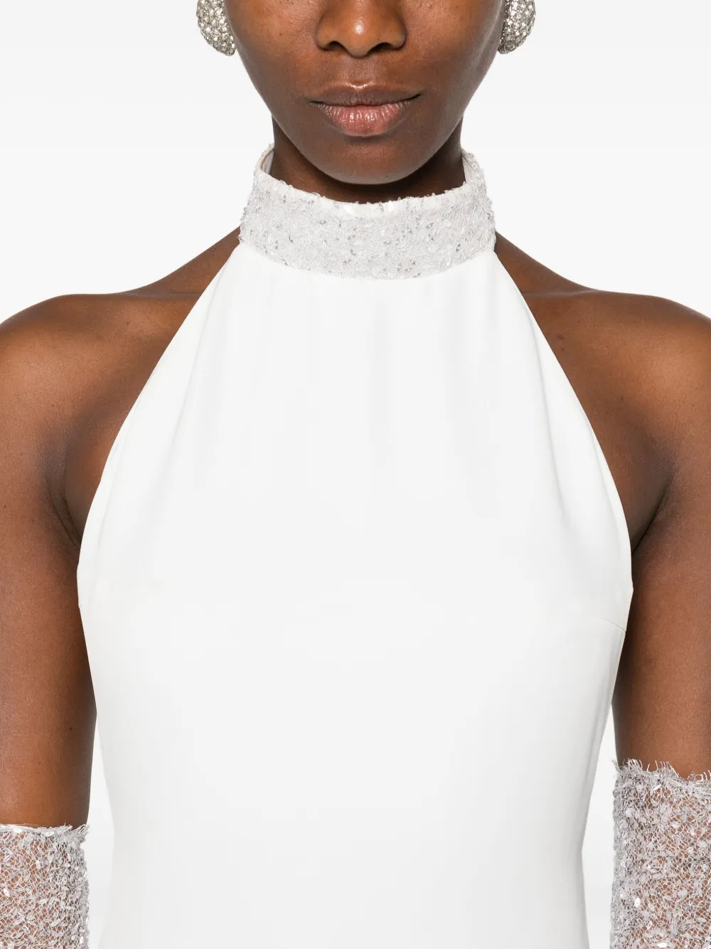 Vestiaire d'un Oiseau Libre Jurk met halternek Wit