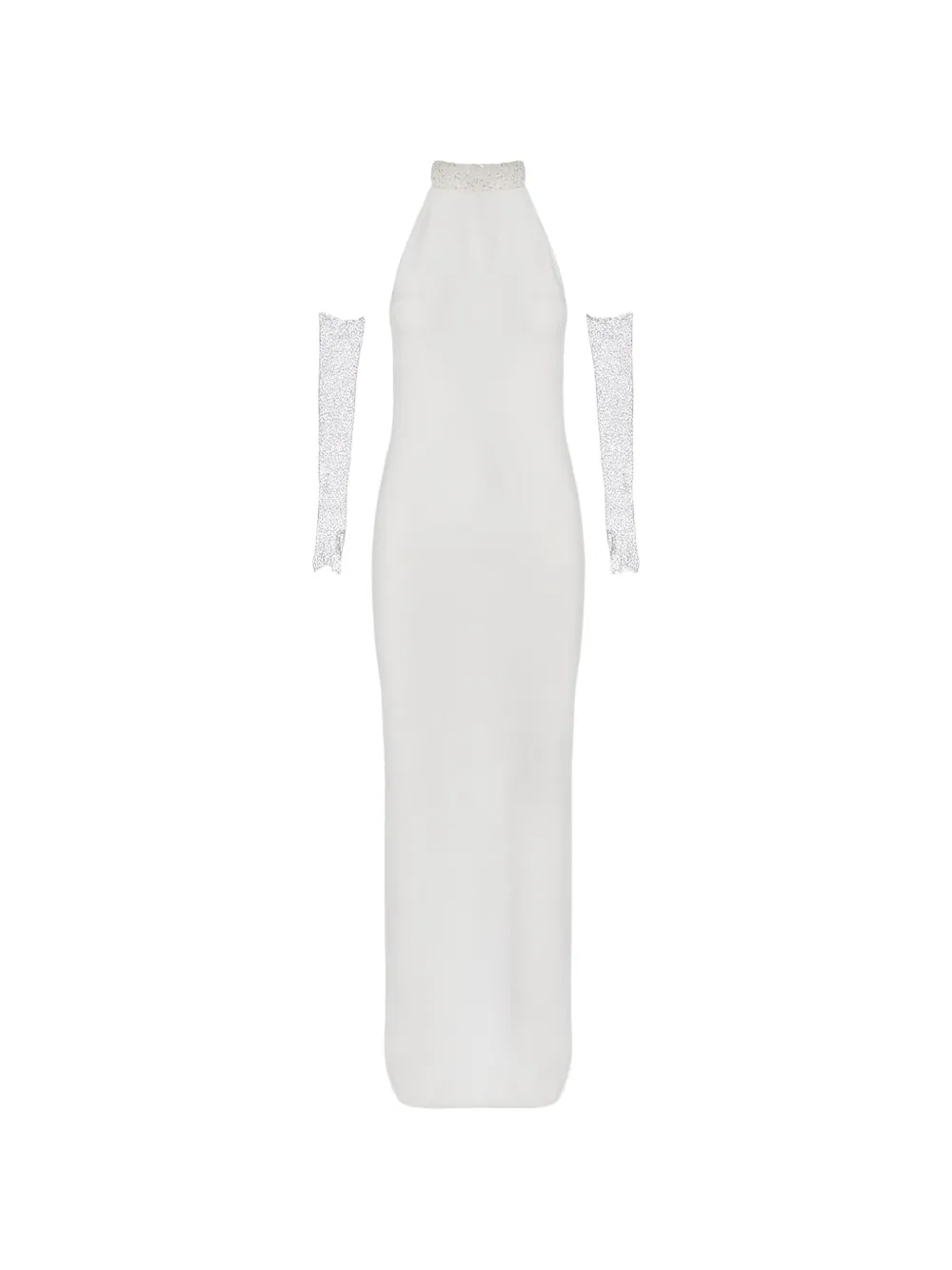 Vestiaire d'un Oiseau Libre halter-neck embellished dress - Weiß