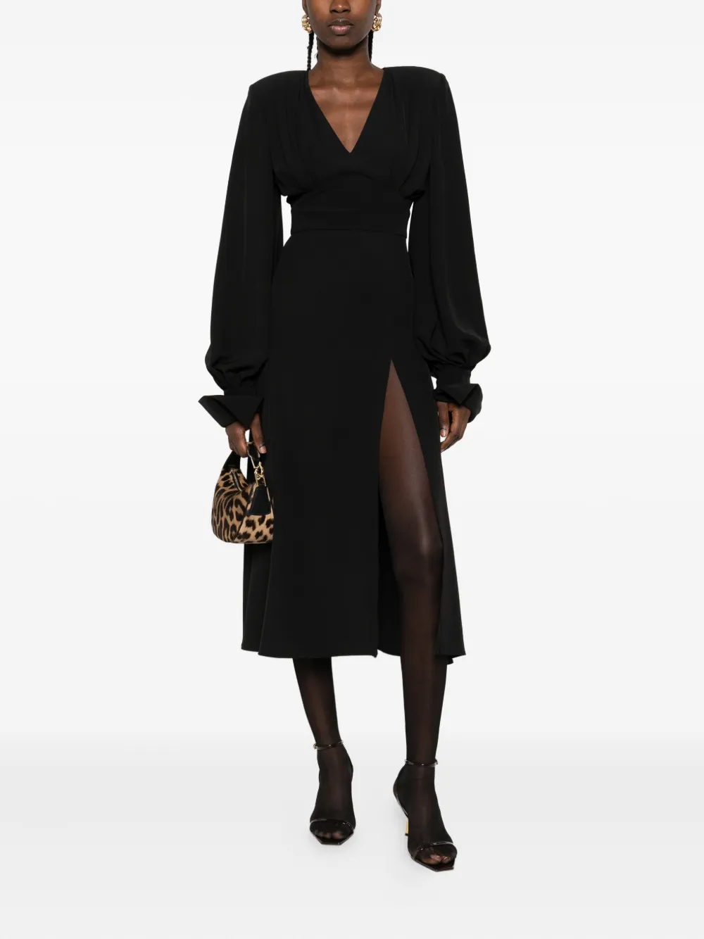 Vestiaire d'un Oiseau Libre Venice V-neck flared midi dress | Day Dresses | Image 2