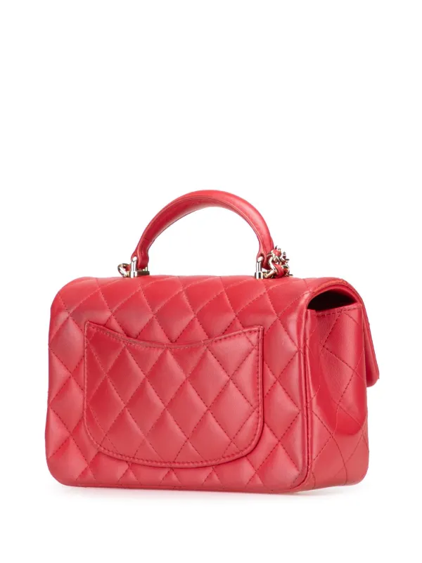 CHANEL Pre-Owned 2021-2025 Mini Rectangular Lambskin Top Handle