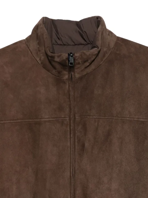 Moncler スエード ジャケット | ブラウン | FARFETCH JP