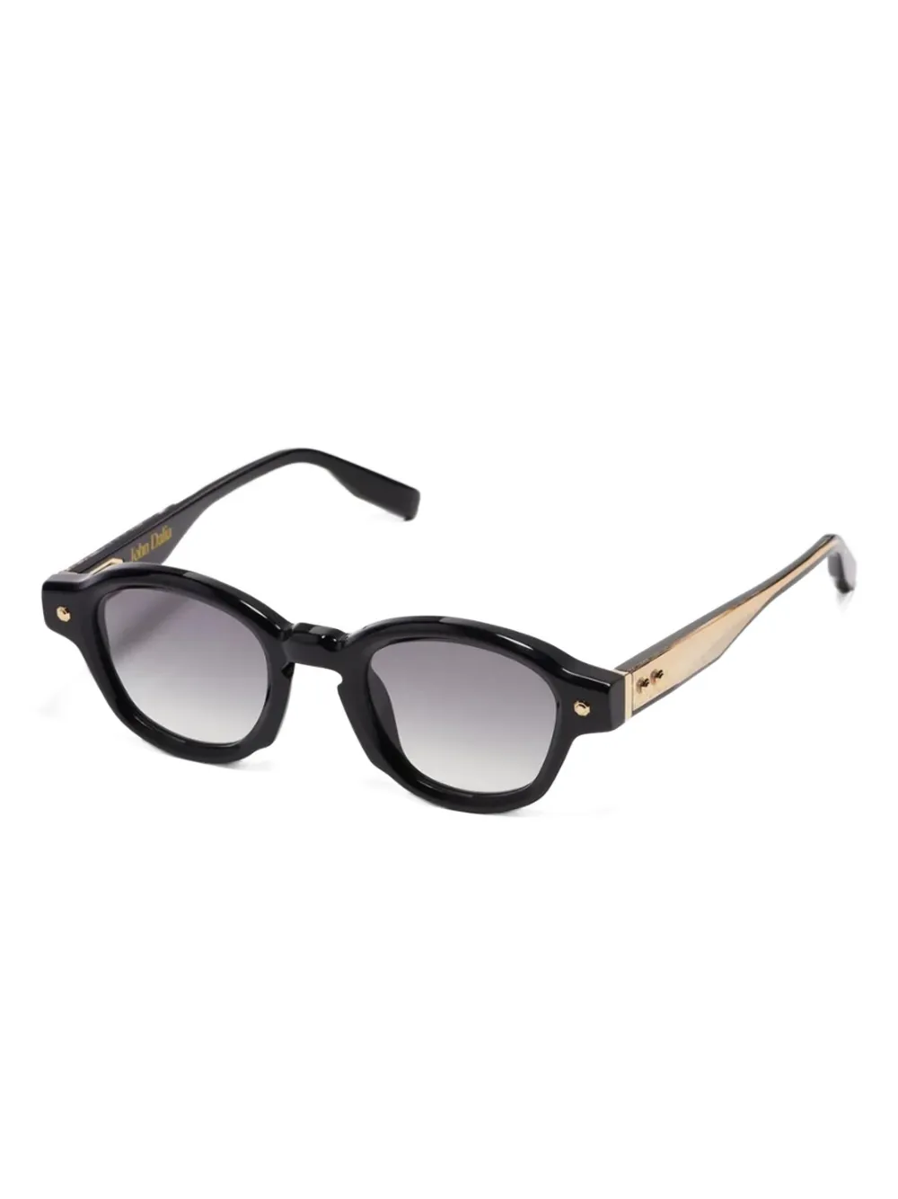 John Dalia round-frame sunglasses - Zwart