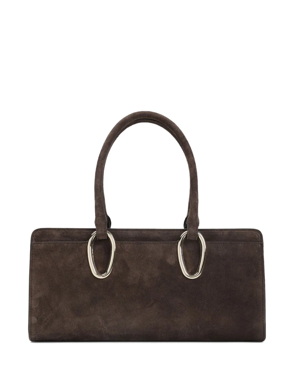 Giorgio Armani suede ring-detail shoulder bag - Bruin