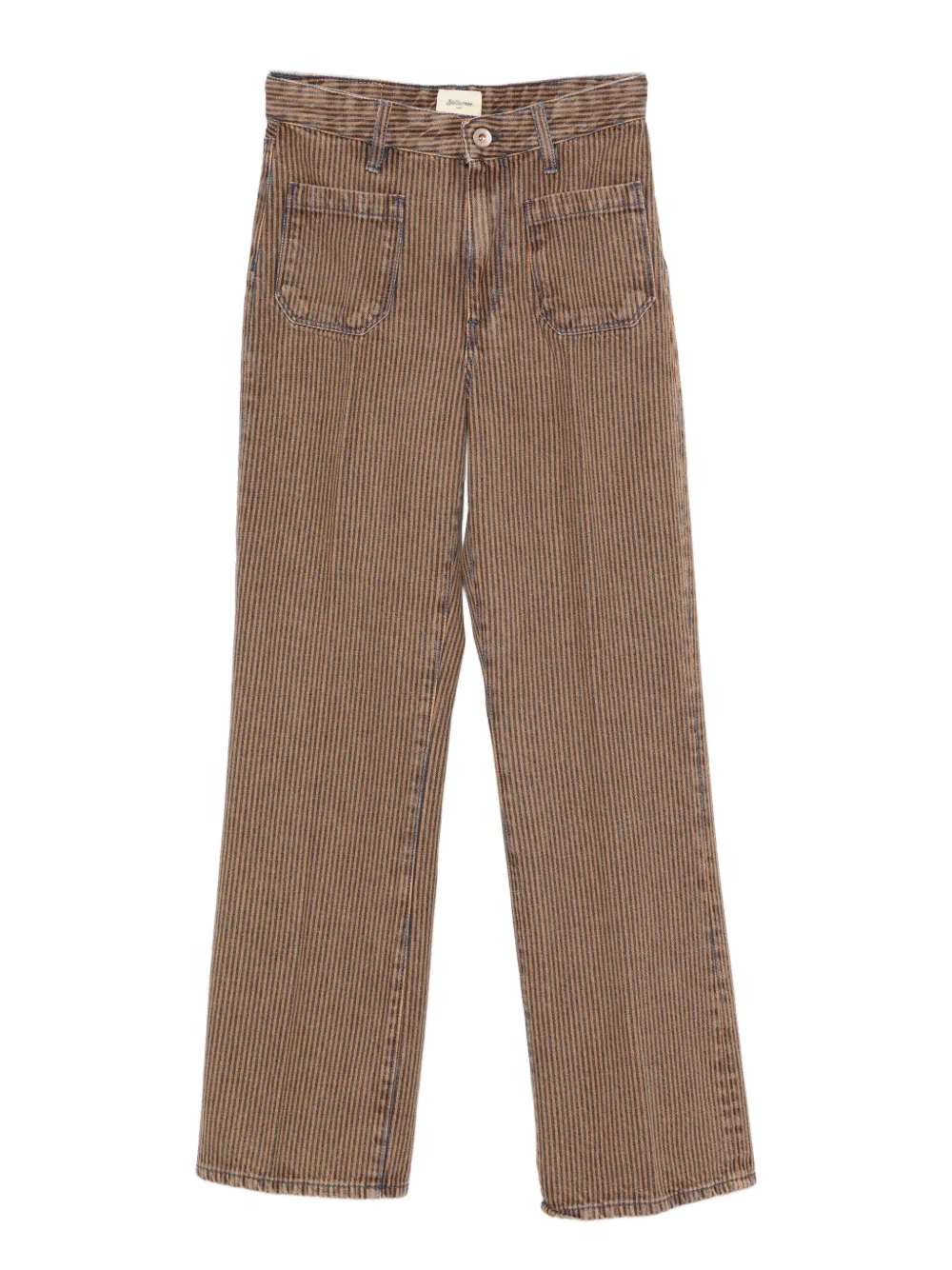 Bellerose Kids Pantaloni a righe - Marrone
