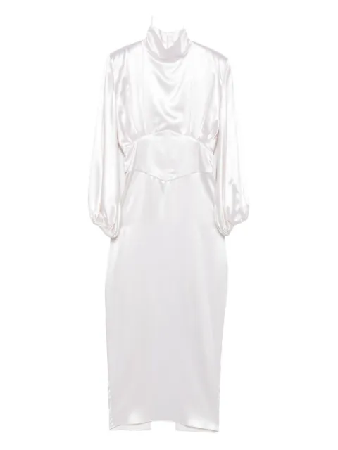Vestiaire d'un Oiseau Libre All About Eve high-neck puff-sleeve midi dress