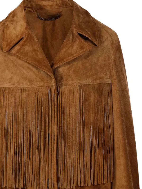 Golden Goose Fringe Suede Jacket | Brown | FARFETCH