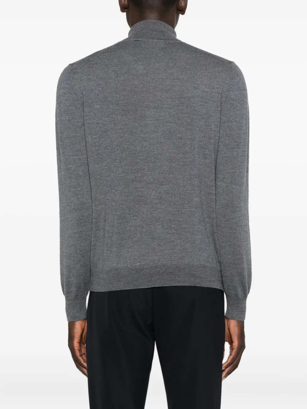 Tagliatore Turtleneck Wool Sweater In Gray