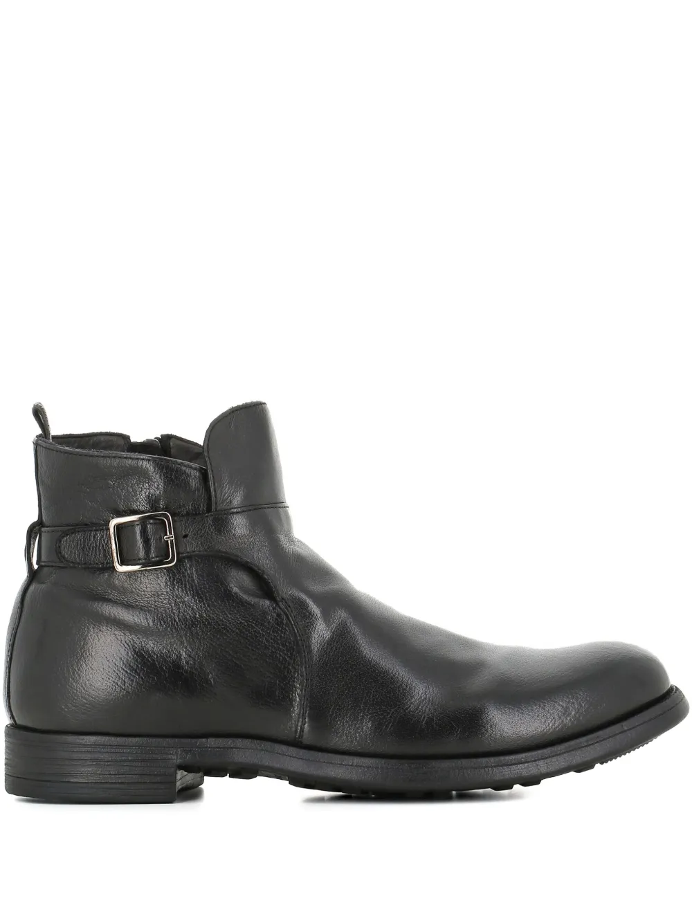 buckle zip boots