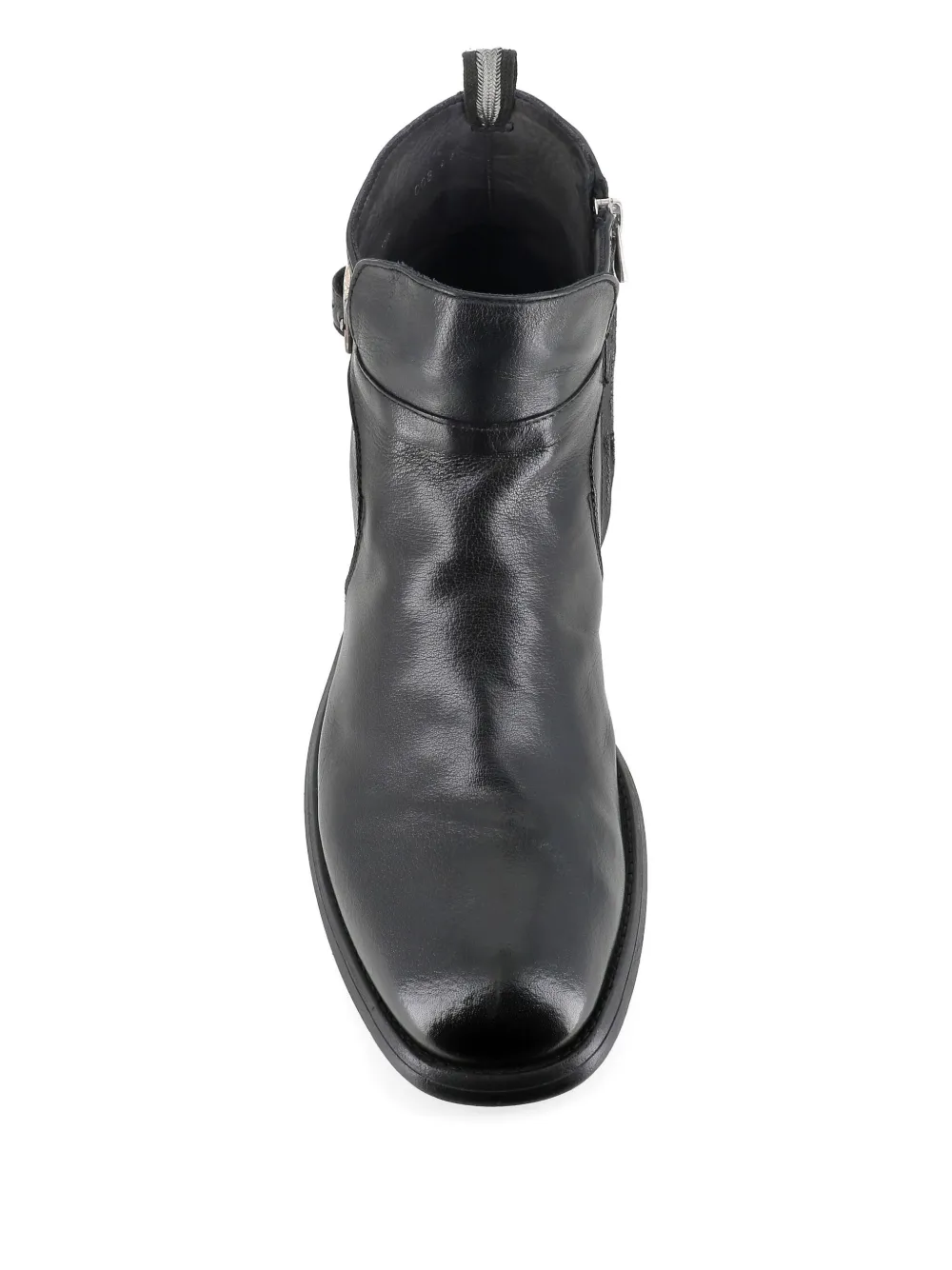Officine Creative buckle zip boots Black