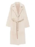 Manzoni 24 lamb-shearling belted coat - Neutrals