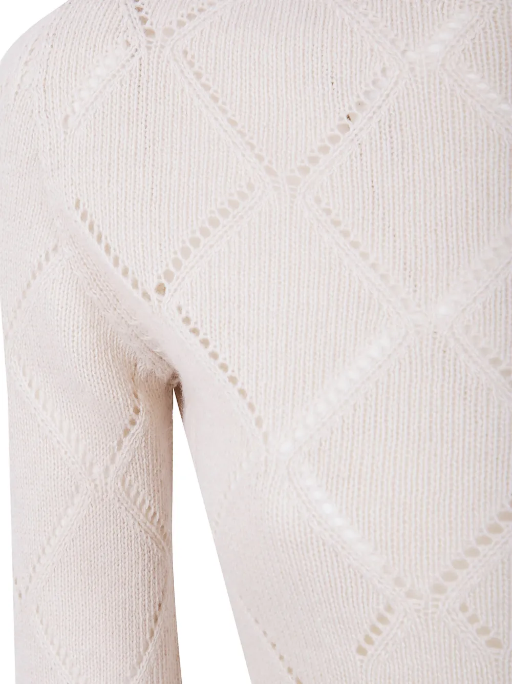 TWINSET diamond-pattern knit dress Beige