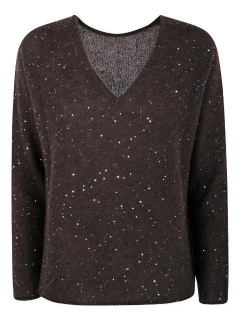 Gentry Portofino sequin-embellished v-neck sweater 