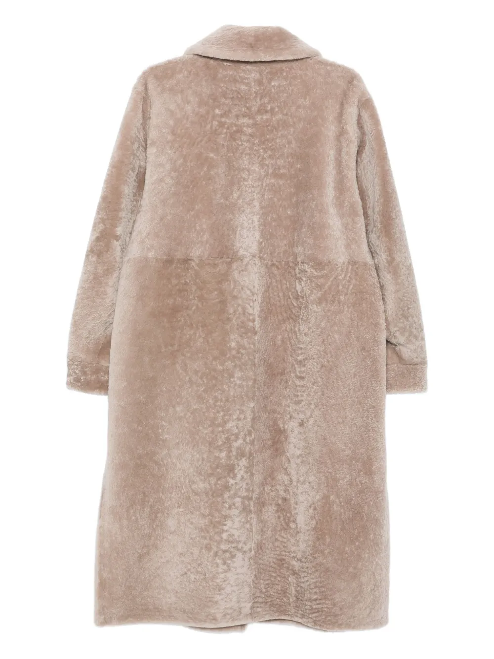 Manzoni 24 shearling collared coat - Beige