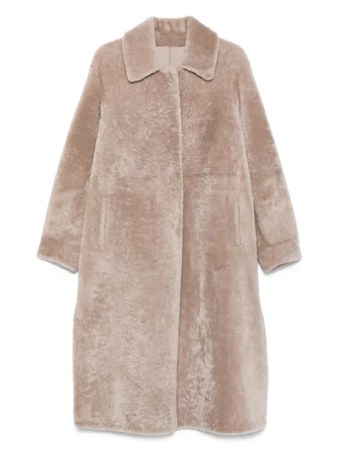 Manzoni 24 shearling collared coat