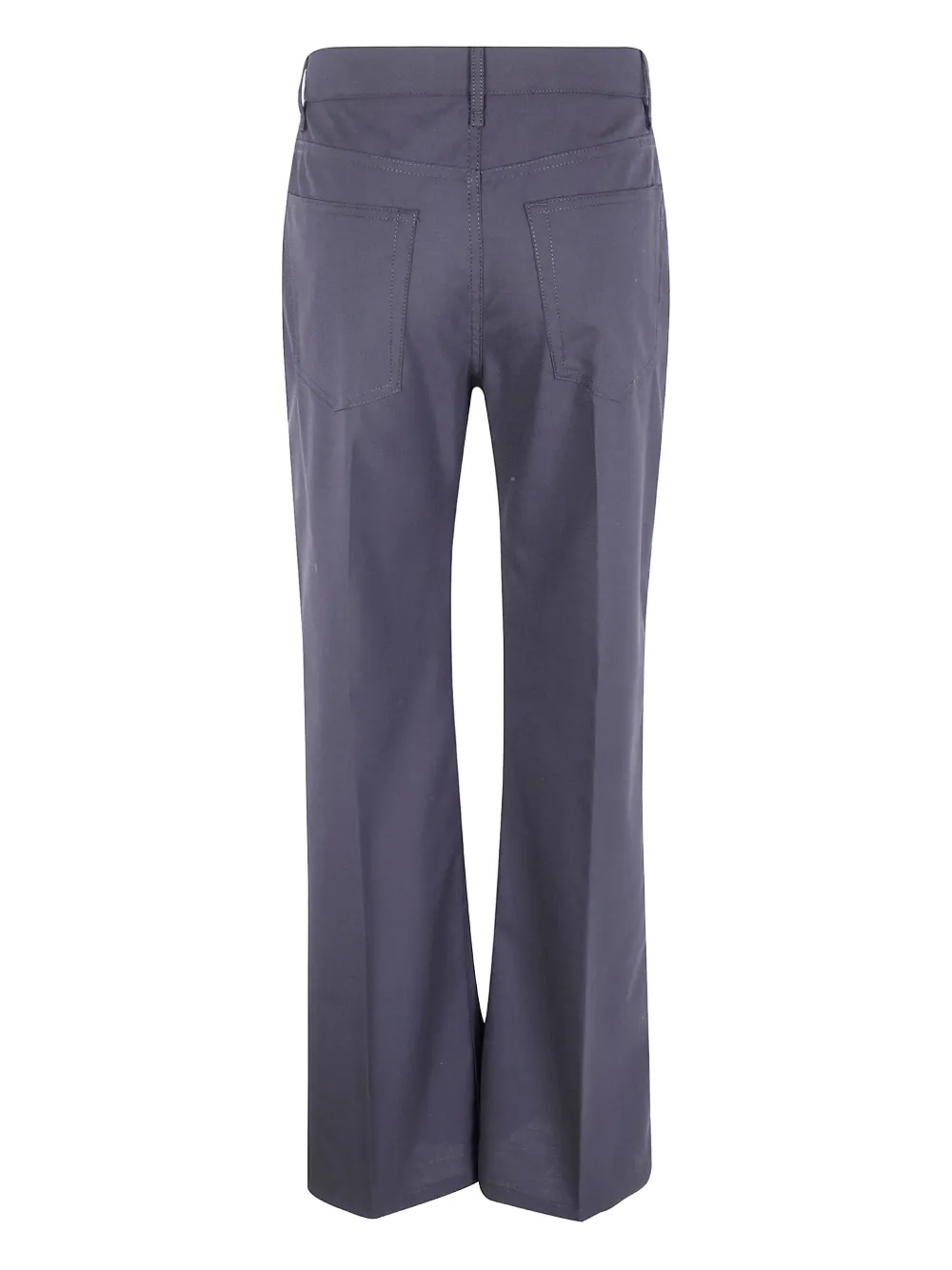 Seventy Flared Wool Trousers In Black