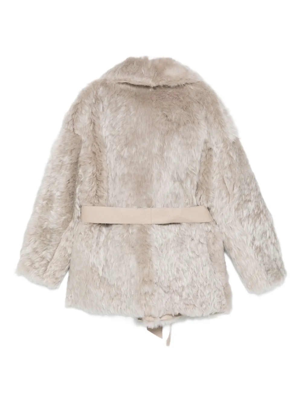 Manzoni 24 leather-belt fur coat | Faux Fur & Shearling Coats | Image 2