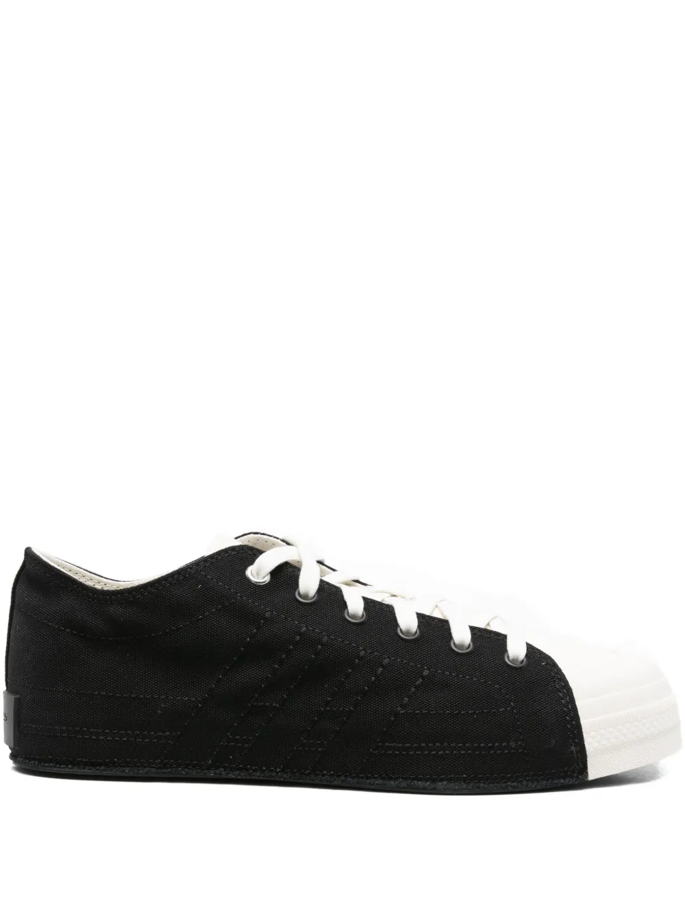 Y-3 lace-up panelled sneakers Black