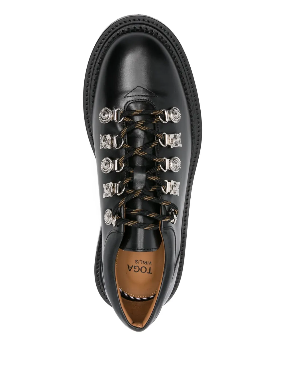 Toga Virilis leather lace-up derby shoes Zwart
