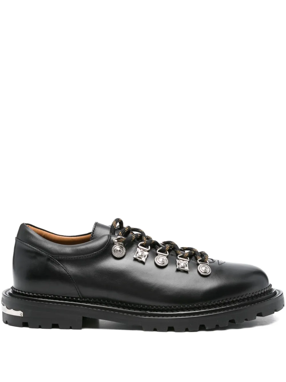 Toga Virilis leather lace-up derby shoes Black