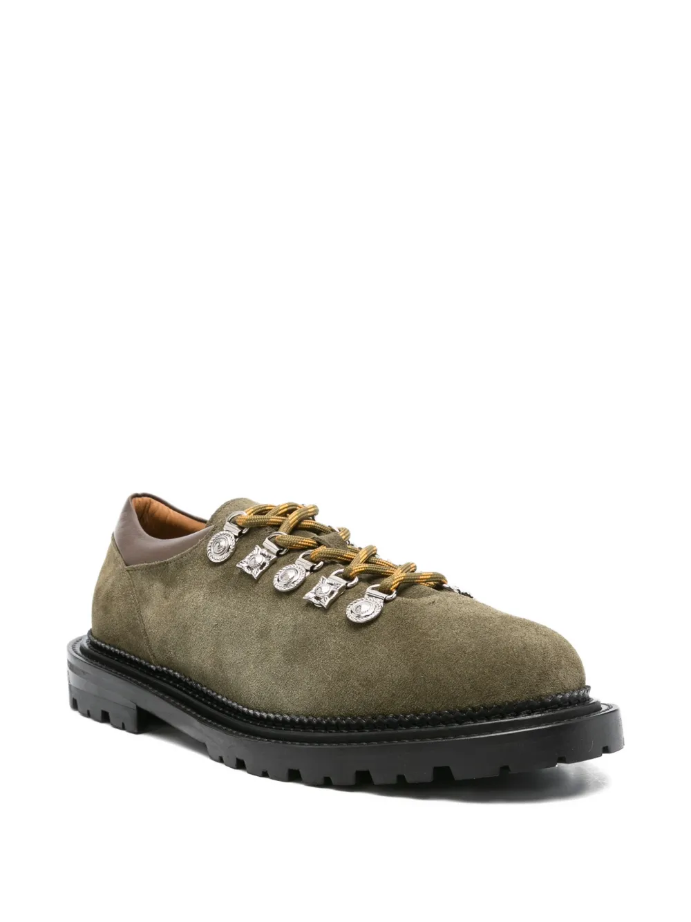 Toga Virilis lace-up suede derby shoes Green