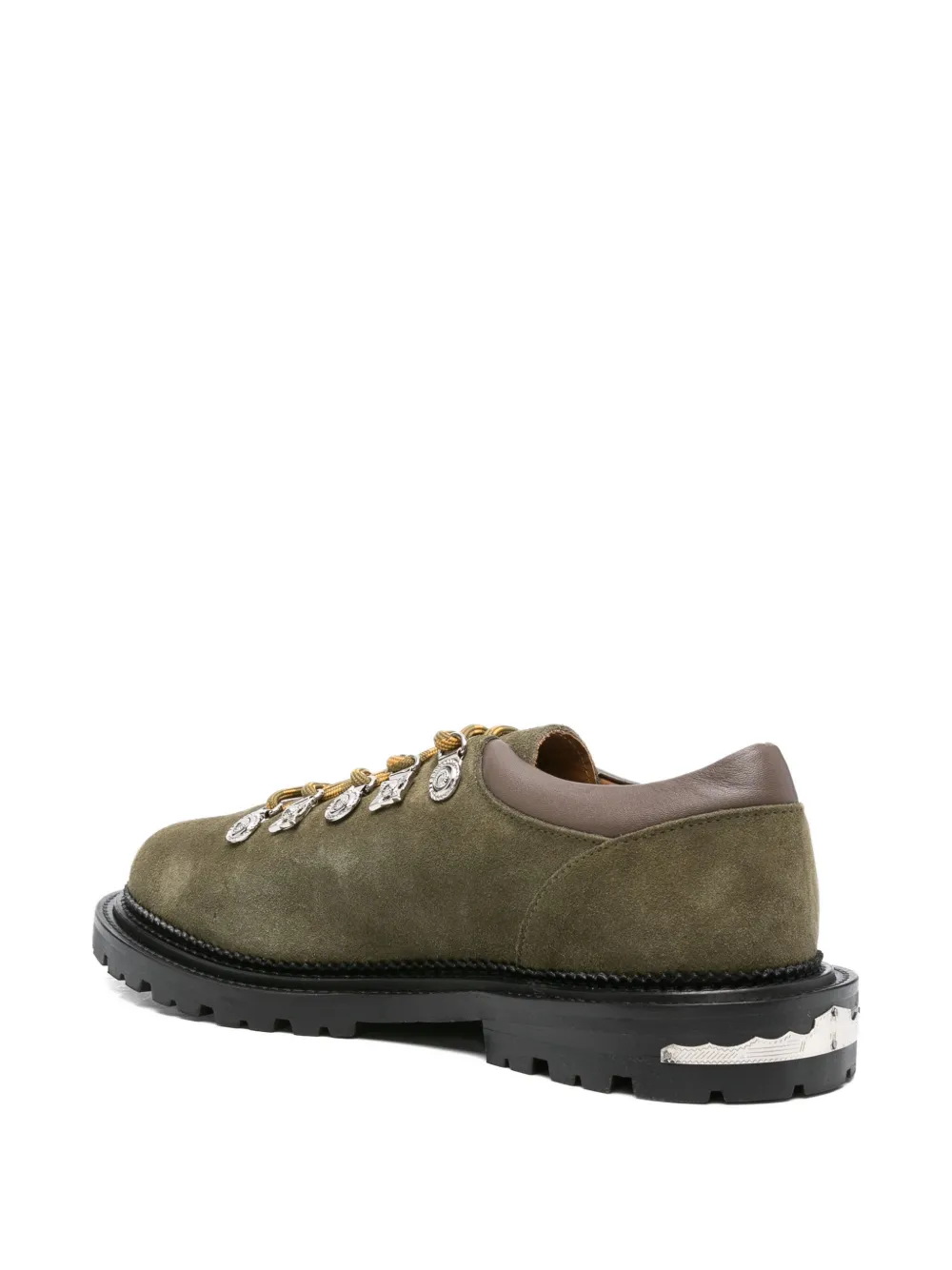 Toga Virilis lace-up suede derby shoes Green