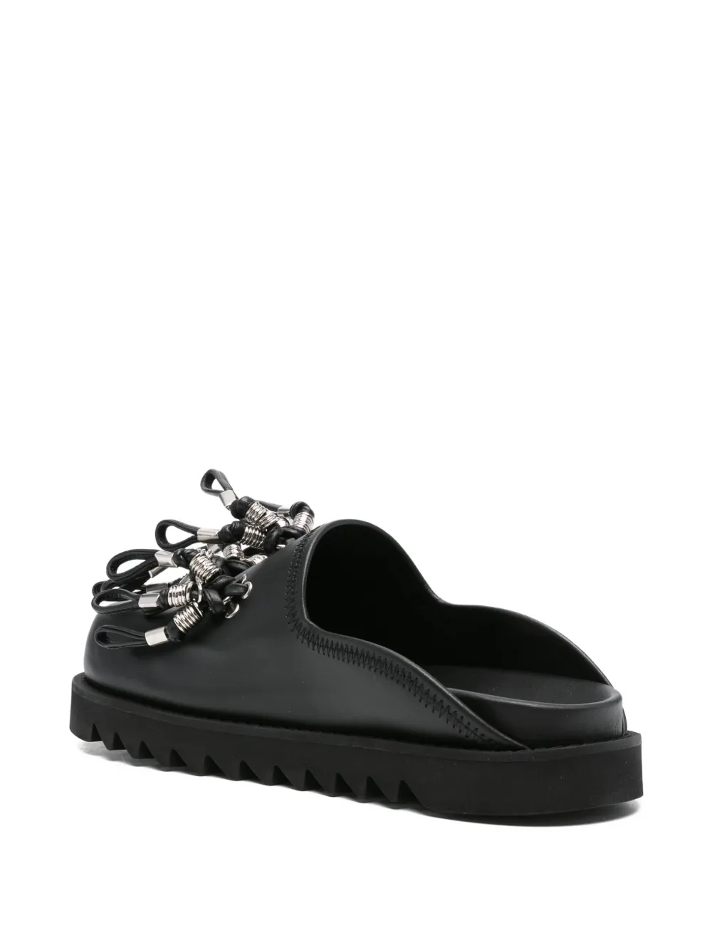 Toga Virilis tassel-embellished leather mules Black