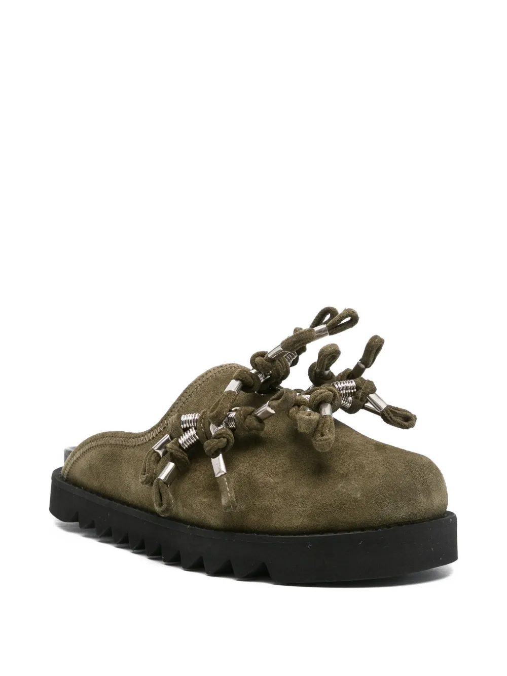 Toga Virilis knotted-detail suede mule - Groen