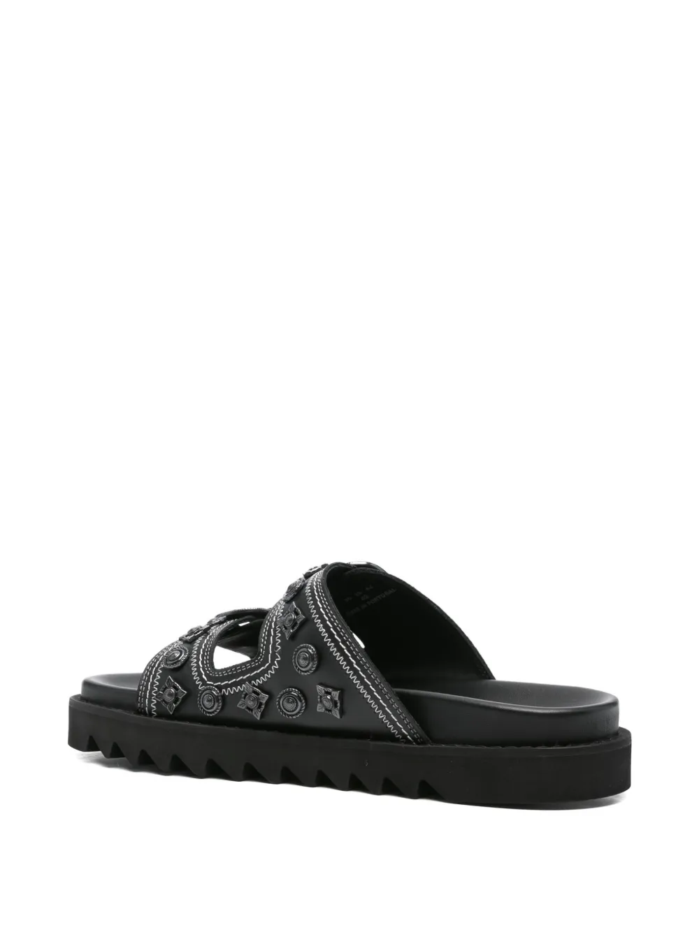 Toga Virilis buckle-embellished leather sandals Black