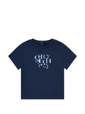 Fendi Kids logo-print T-shirt | Blue | FARFETCH