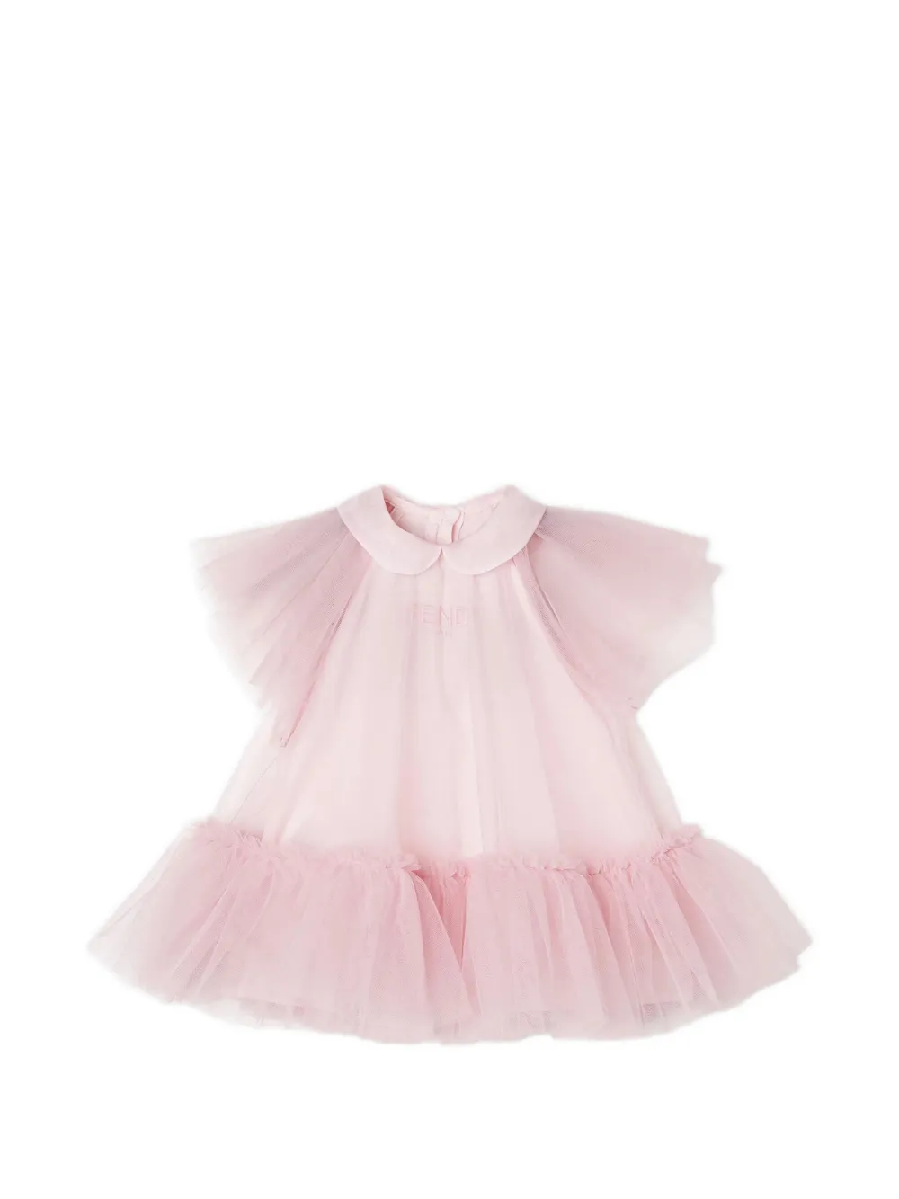 Fendi Kids tulle-detail dress - Rosa