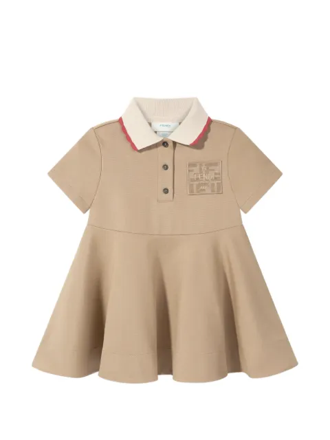 Fendi Kids polo-collar short-sleeve dress