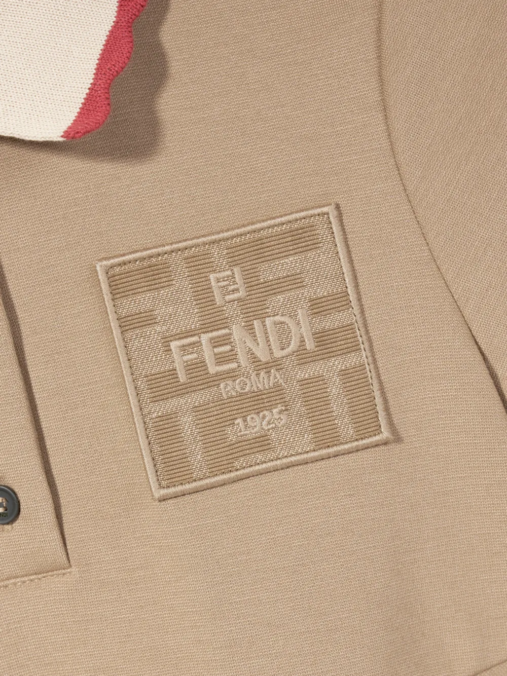 Fendi Kids Jurk met polokraag Beige
