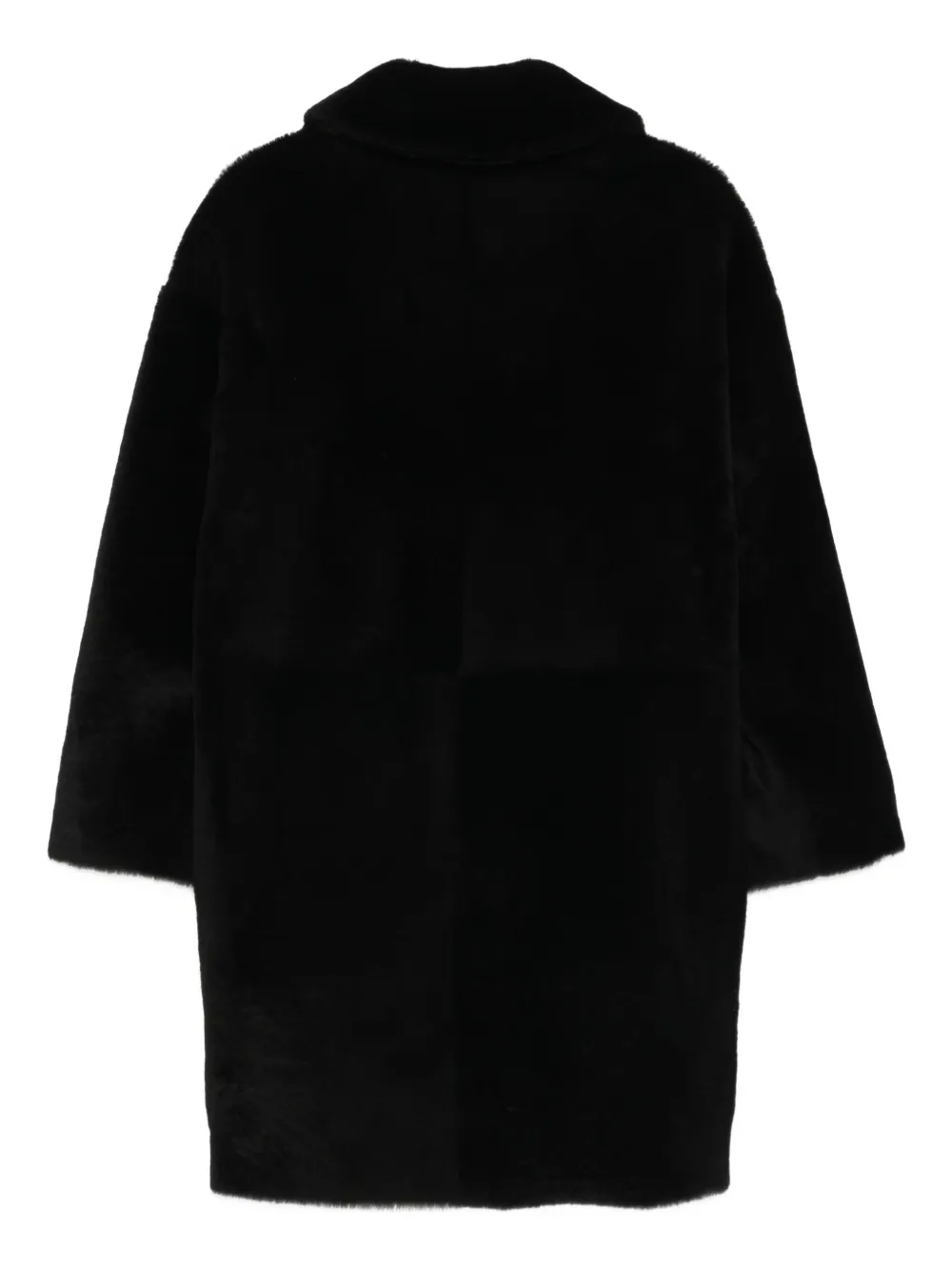 Manzoni 24 shearling collared coat - Zwart