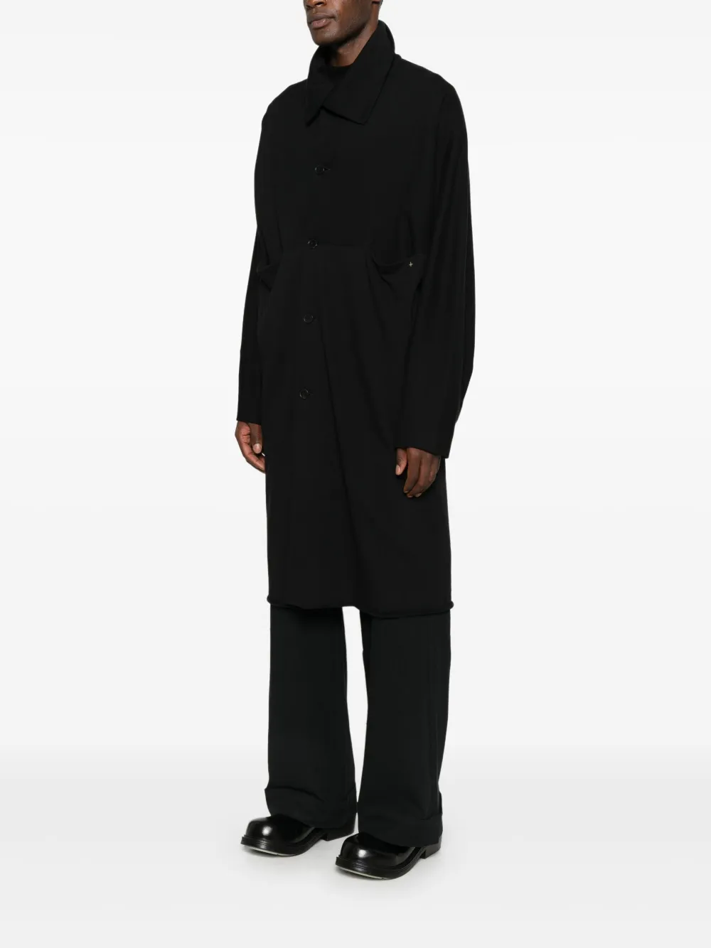  Ma+ Single-breasted Coat - Black 