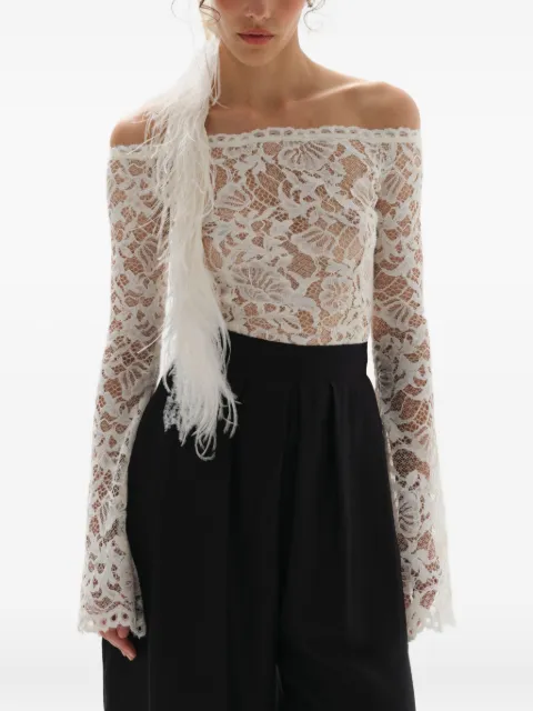 MANURÍ Nomi lace bell-sleeve top