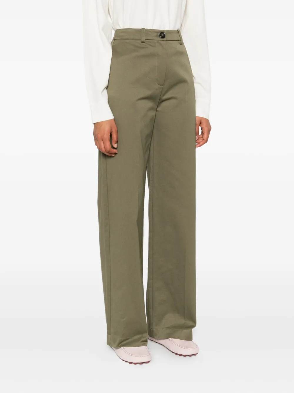 Patrizia Pepe High waist broeken Groen