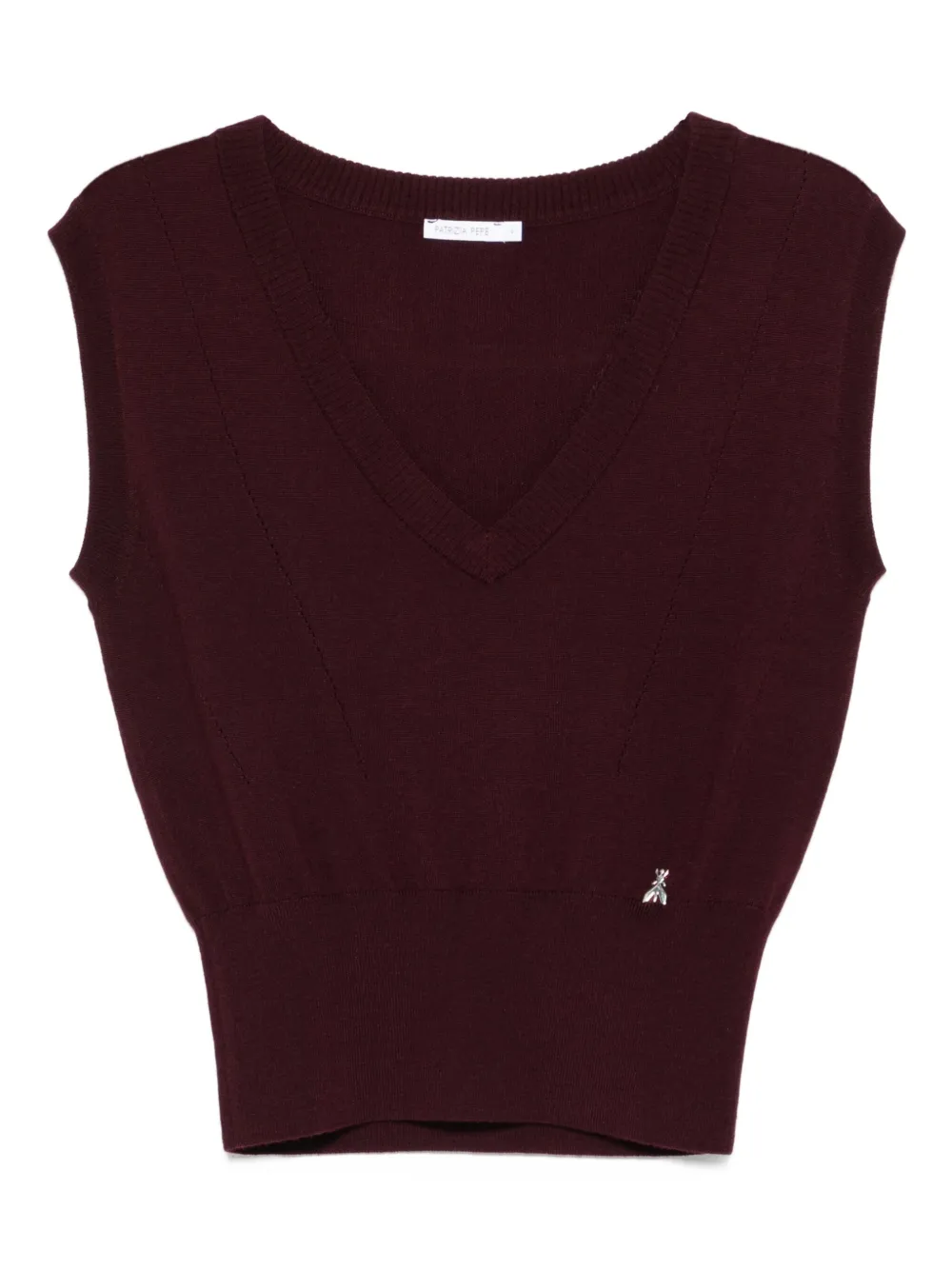 Patrizia Pepe v-neck wool vest | Purple | Image 1