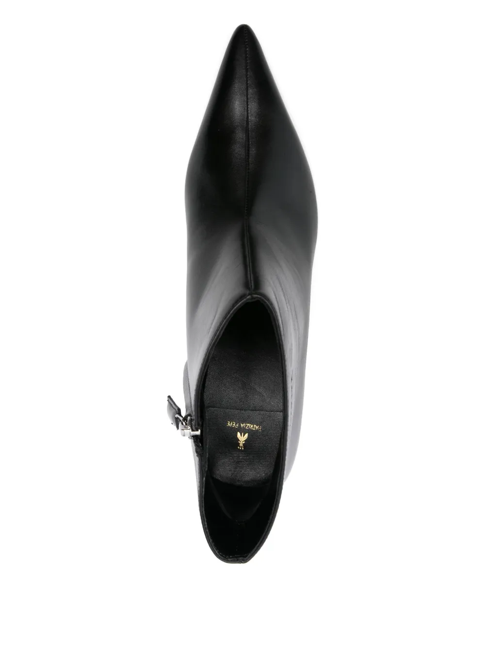 Patrizia Pepe 55mm pointed-toe leather ankle boots Black