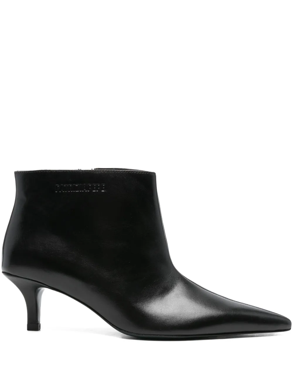 Patrizia Pepe 55mm pointed-toe leather ankle boots Black