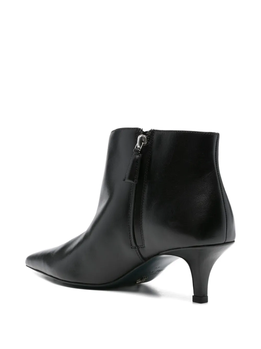 Patrizia Pepe 55mm pointed-toe leather ankle boots Black