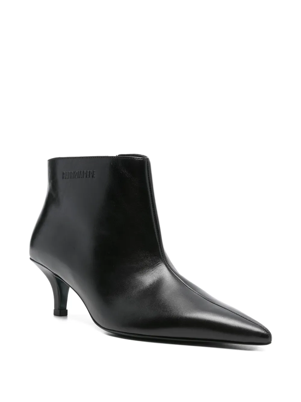 Patrizia Pepe 55mm pointed-toe leather ankle boots Black