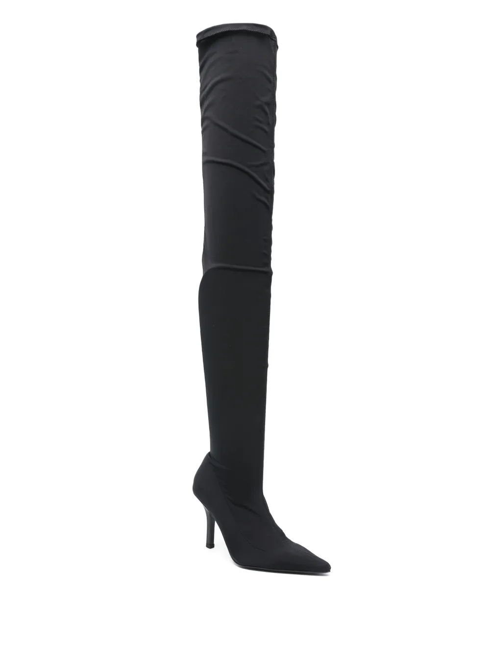 Patrizia Pepe 85mm Stretch Heeled Boots In Black