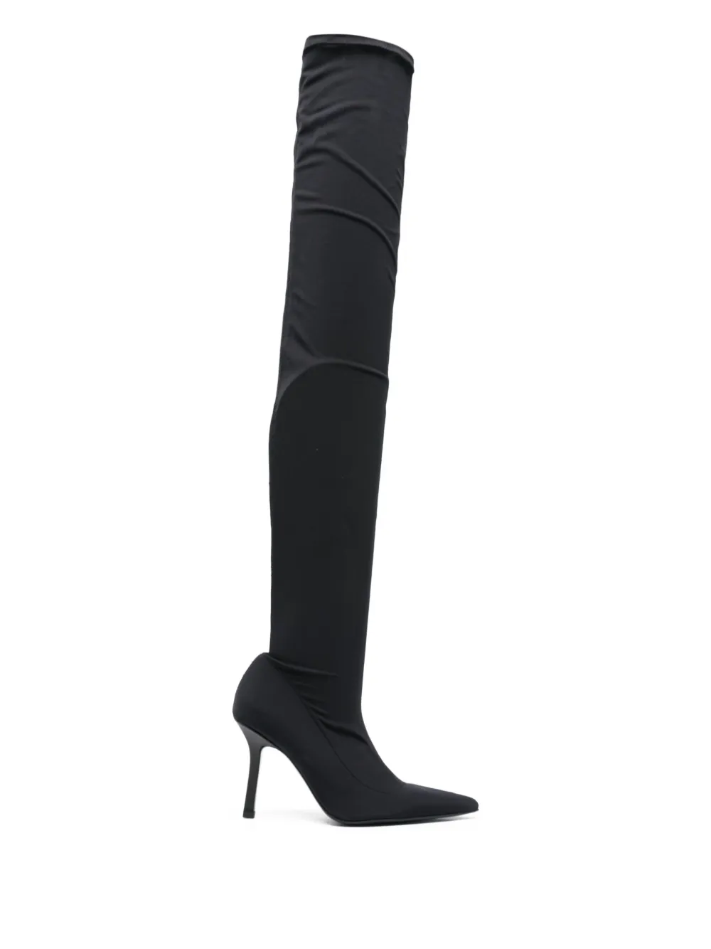 Patrizia Pepe 85mm Stretch Heeled Boots In Black