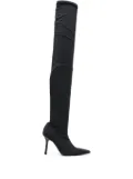 Patrizia Pepe 85mm stretch heeled boots - Black