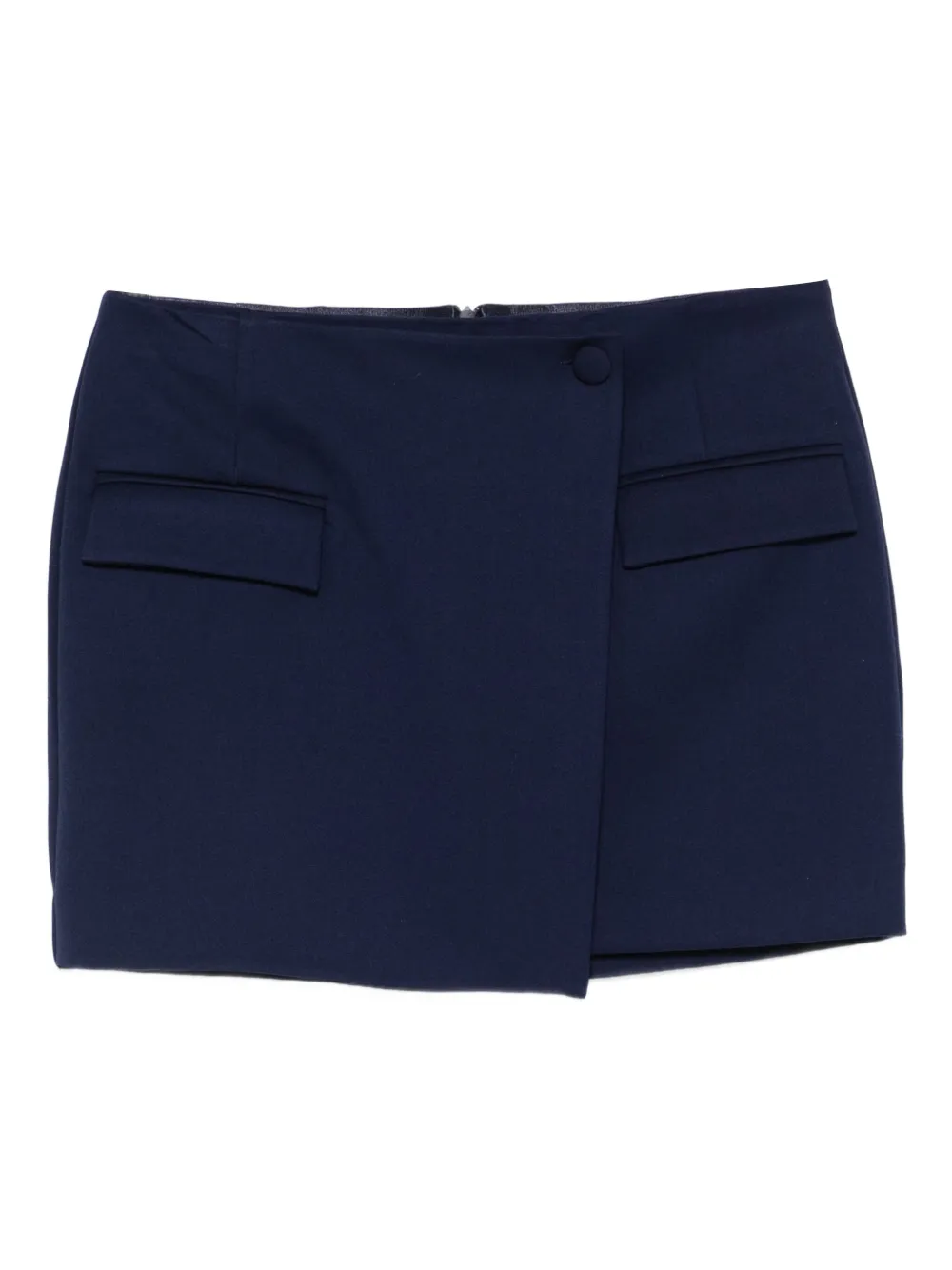 Patrizia Pepe Midi-rok met gewikkelde voorkant Blauw