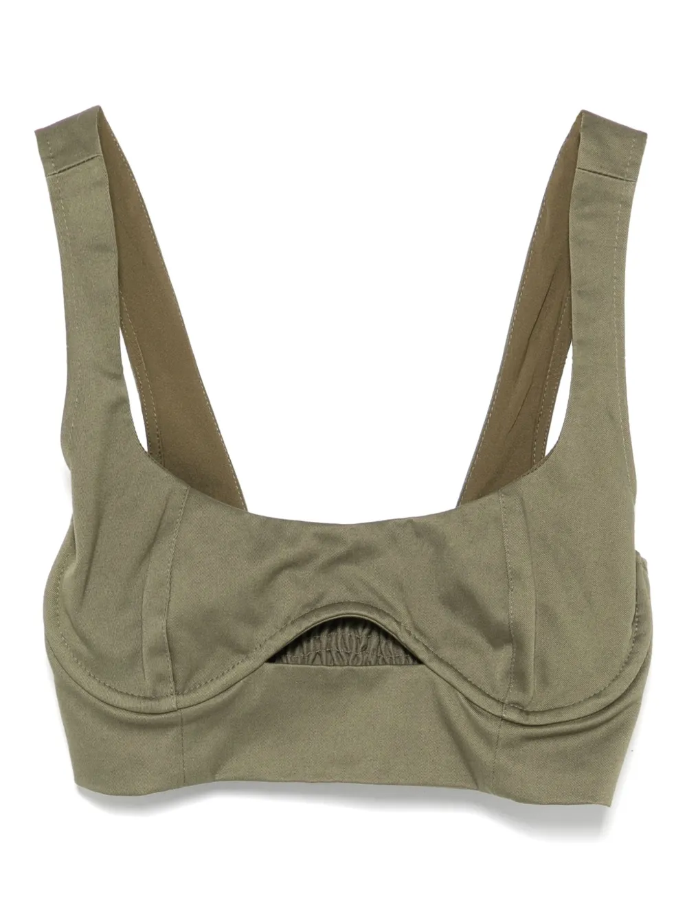 Patrizia Pepe cotton bustier top Groen