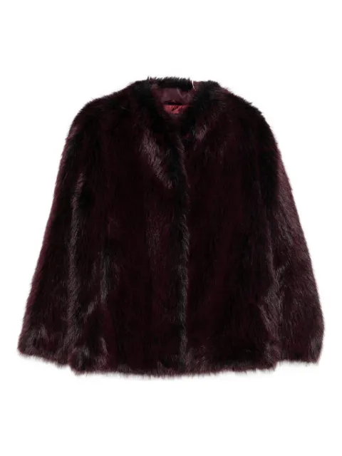 Patrizia Pepe dropped-shoulder faux-fur jacket