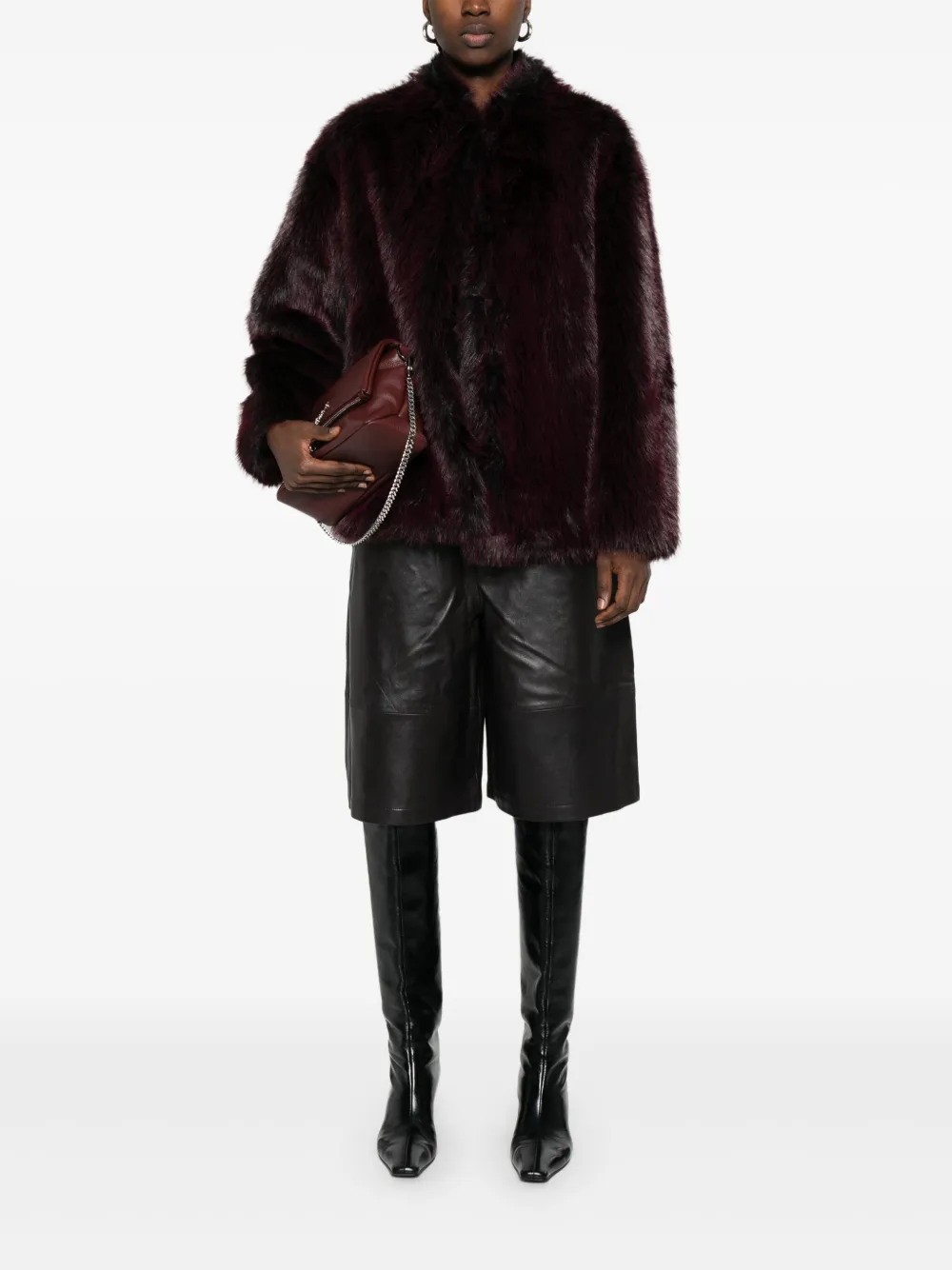 Patrizia Pepe dropped-shoulder faux-fur jacket | Faux Fur & Shearling Jackets | Image 2