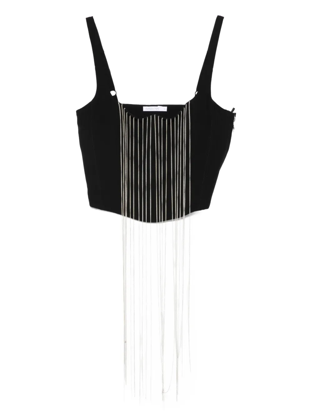 Patrizia Pepe Chain-embellished Top In Gray