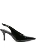 Patrizia Pepe 80mm slingback pointed-toe pumps - Black